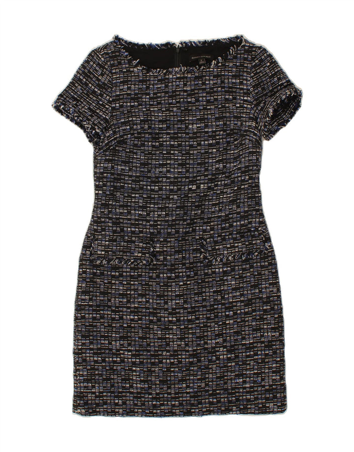 BANANA REPUBLIC Womens Sheath Dress US 2 XS Navy Blue Check Polyester Vintage Banana Republic and Second-Hand Banana Republic from Messina Hembry 