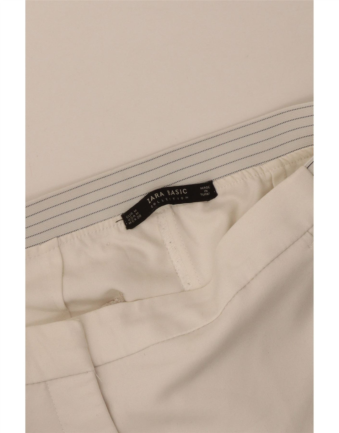 Zara Womens Straight Casual Trousers Medium W28 L27 White