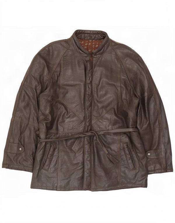 Vintage Mens Leather Jacket UK 40 Large Brown