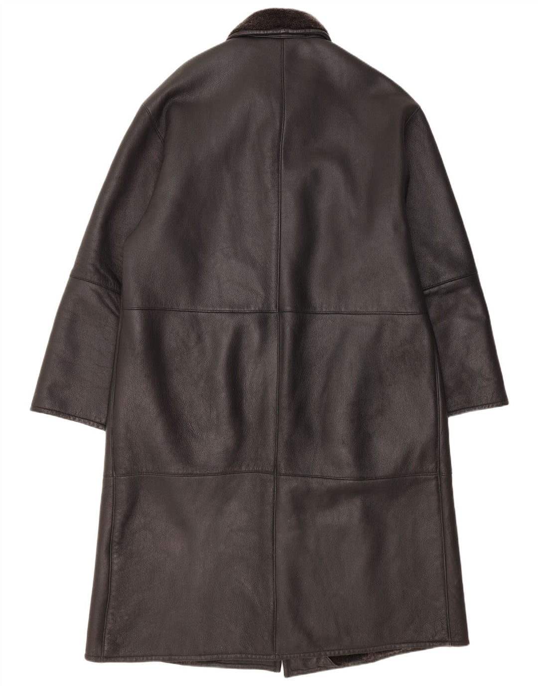 Bugatti Mens Shearling Overcoat EU 56 3XL Black Leather