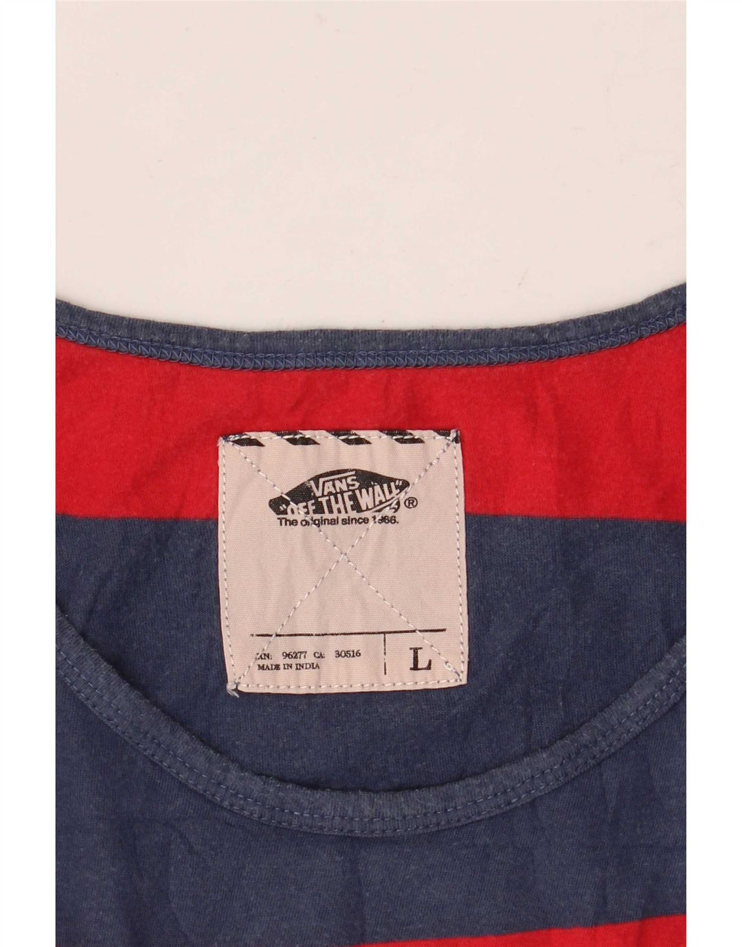 Vans Mens Vest Top Large Blue Striped