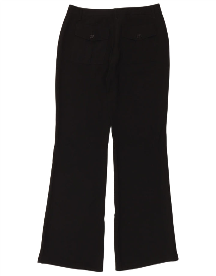 Benetton Womens Bootcut Trousers IT 44 Medium W30 L34 Black Polyester