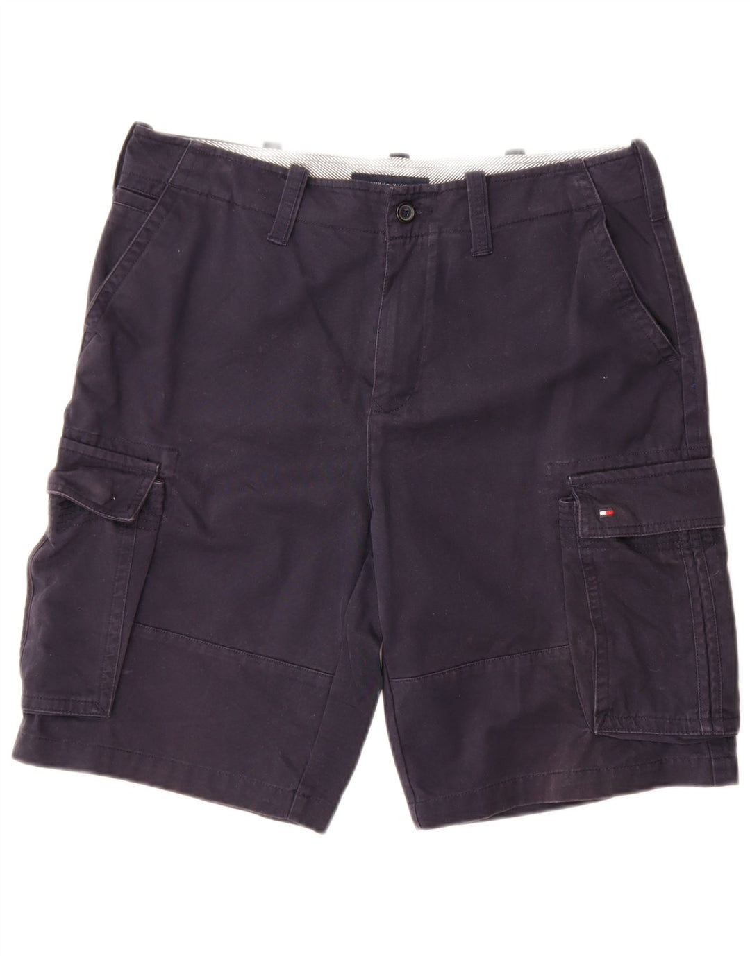 Tommy Hilfiger Mens Cargo Shorts W34 Large Navy Blue Cotton
