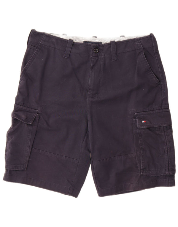 Tommy Hilfiger Mens Cargo Shorts W34 Large Navy Blue Cotton