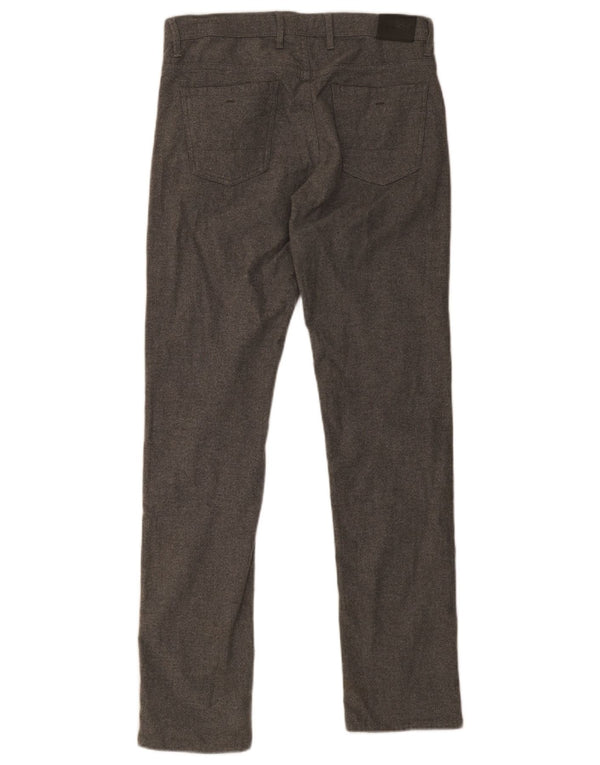 Massimo Dutti Mens Slim Fit Casual Trousers EU 38 Small W30 L32 Grey Cotton