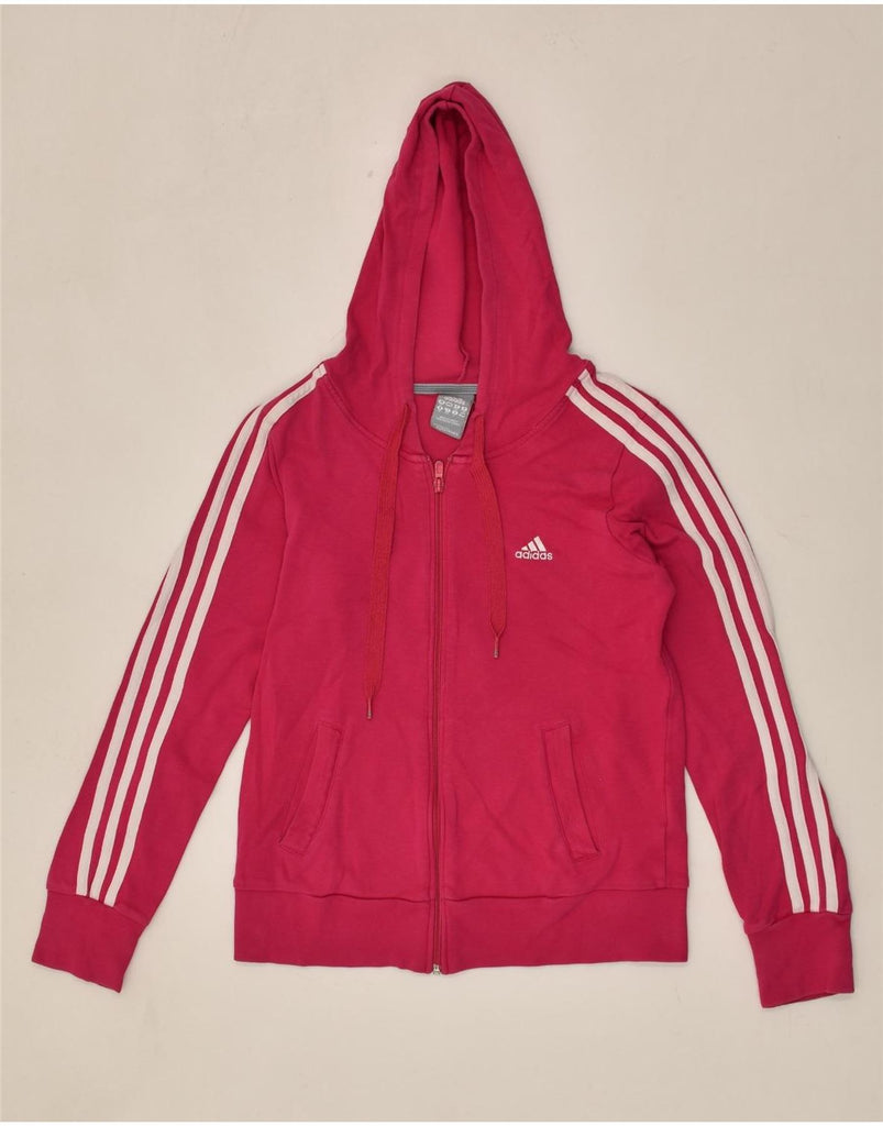 ADIDAS Girls Zip Hoodie Sweater 11-12 Years Pink | Vintage Adidas | Thrift | Second-Hand Adidas | Used Clothing | Messina Hembry 