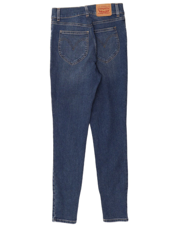 LEVI'S Womens Skinny High Waist Jeans W28 L30 Blue Cotton