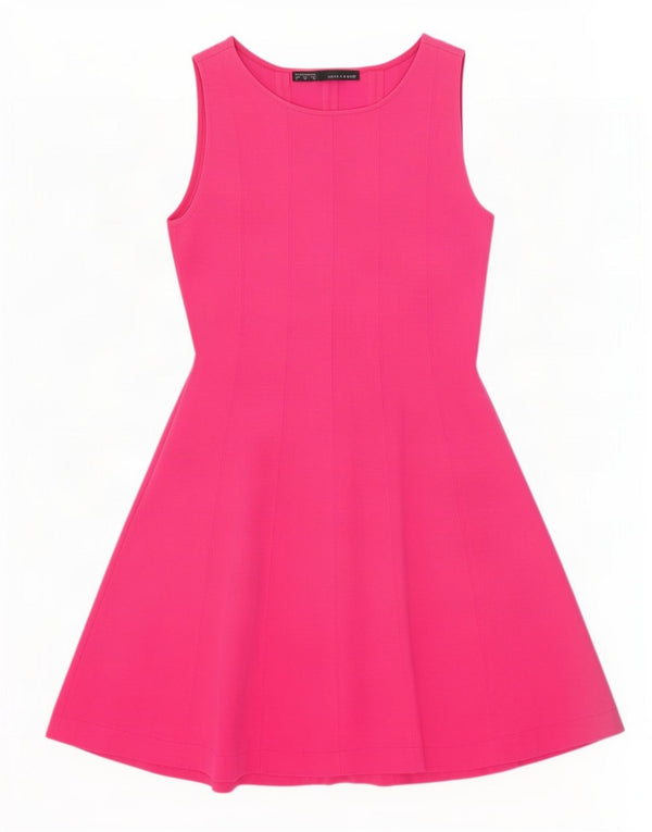 Zara Womens Sleeveless A-Line Dress UK 12 Medium Pink