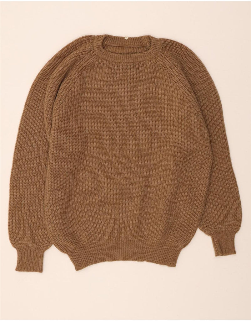 VINTAGE Mens Crew Neck Jumper Sweater Large Brown Vintage Vintage and Second-Hand Vintage from Messina Hembry 