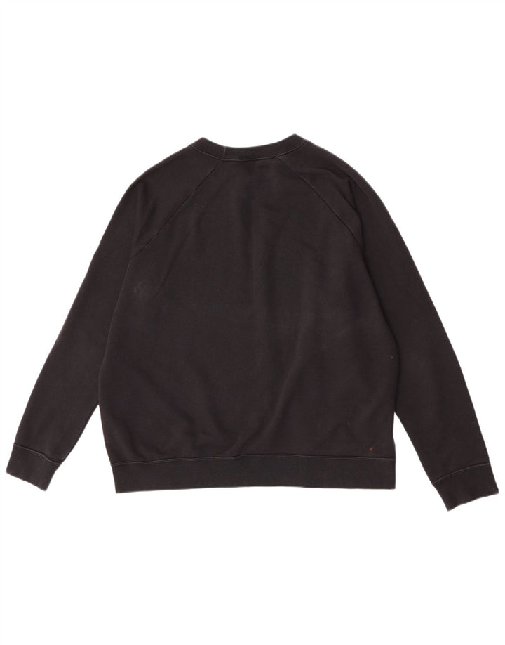 Nike Womens Graphic Sweatshirt Jumper UK 16 Large Black Cotton