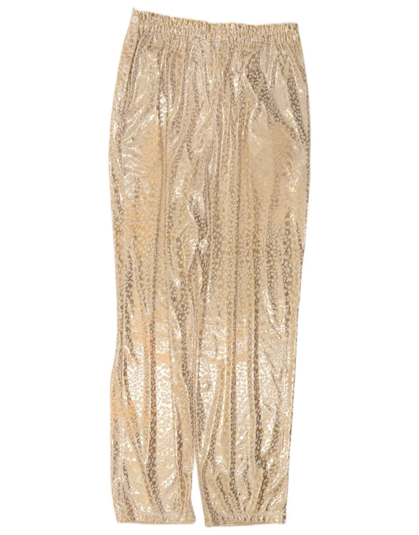 Vintage Womens See Through Chino Trousers IT 46 Large W34 L29 Gold Flecked