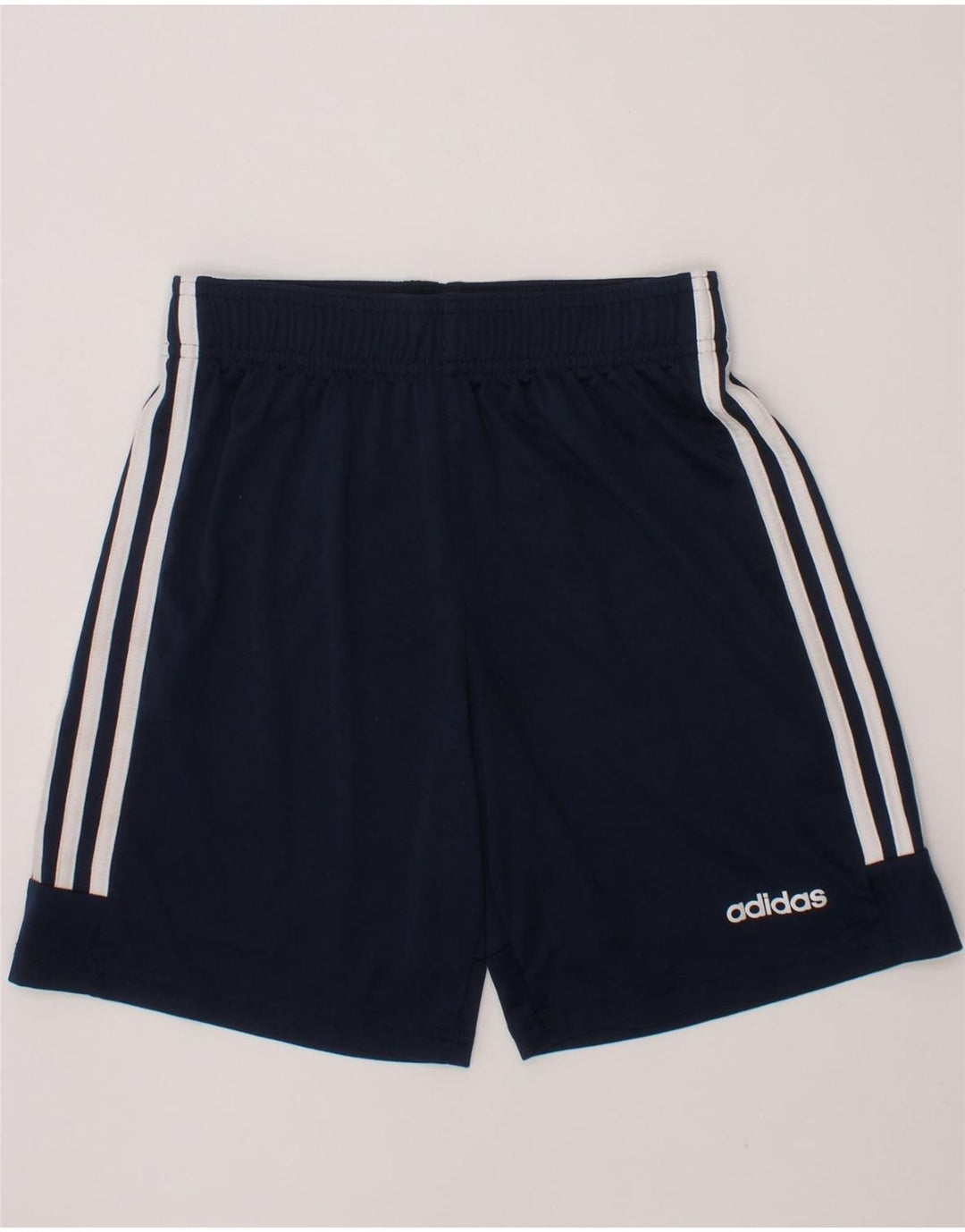ADIDAS Boys Climalite Sport Shorts 11-12 Years Navy Blue Polyester Vintage Adidas and Second-Hand Adidas from Messina Hembry 