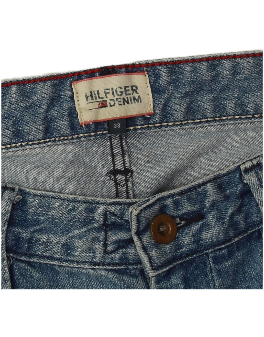 Tommy Hilfiger Mens Denim Shorts W33 Medium Blue Cotton