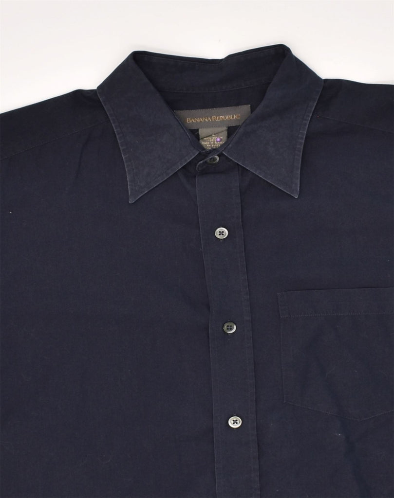 BANANA REPUBLIC Mens Shirt Large Navy Blue Cotton | Vintage Banana Republic | Thrift | Second-Hand Banana Republic | Used Clothing | Messina Hembry 