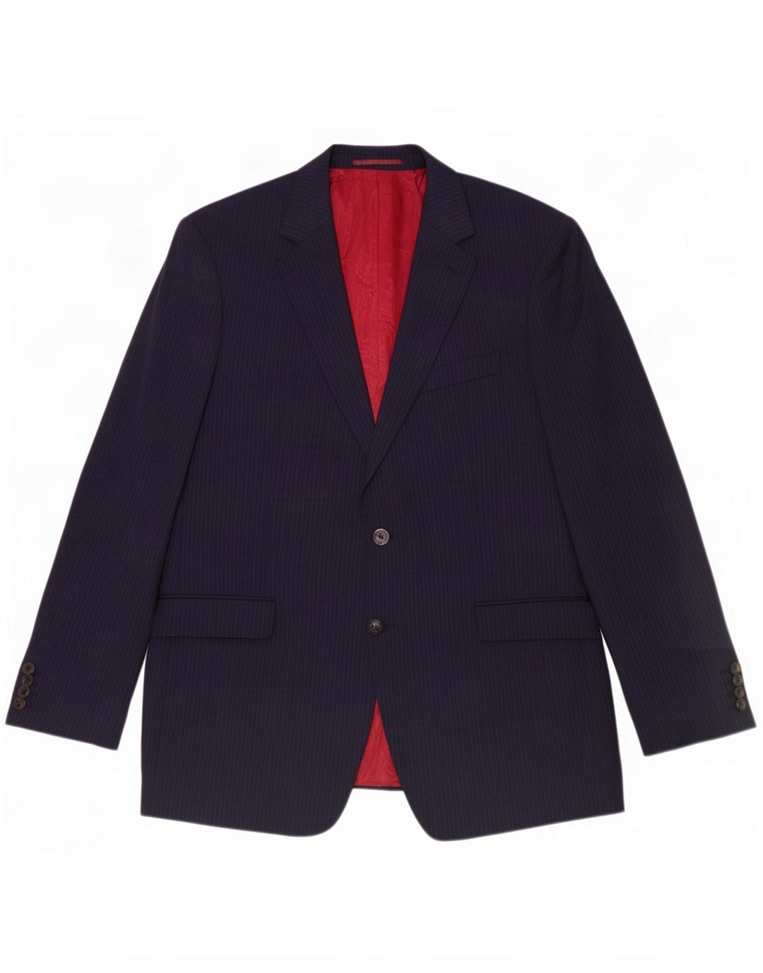 Marks & Spencer Mens Long 2 Button Blazer Jacket UK 44 XL Navy Blue
