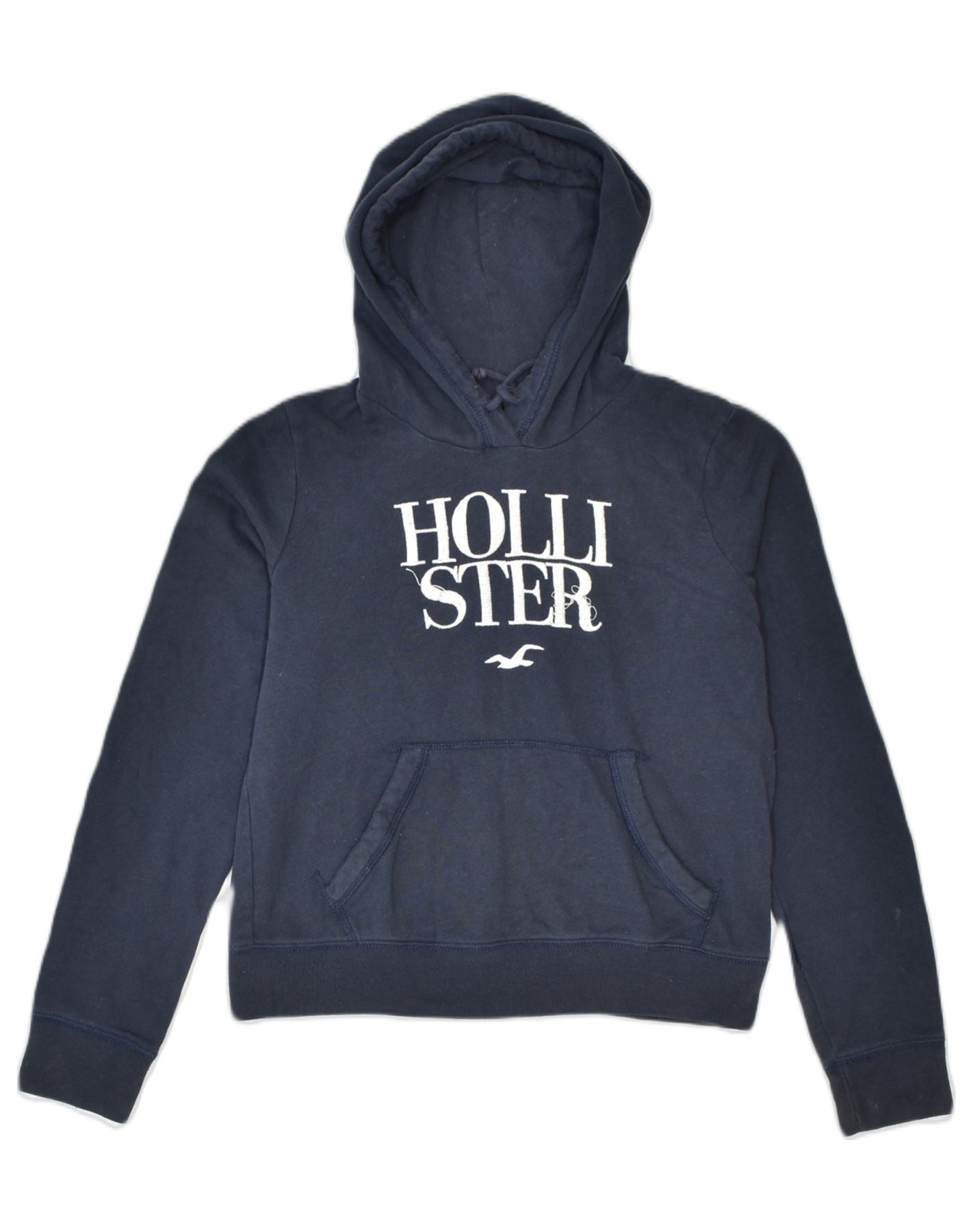 hollister women's oversized retro graphic hoodie DARK GREY SIZE S