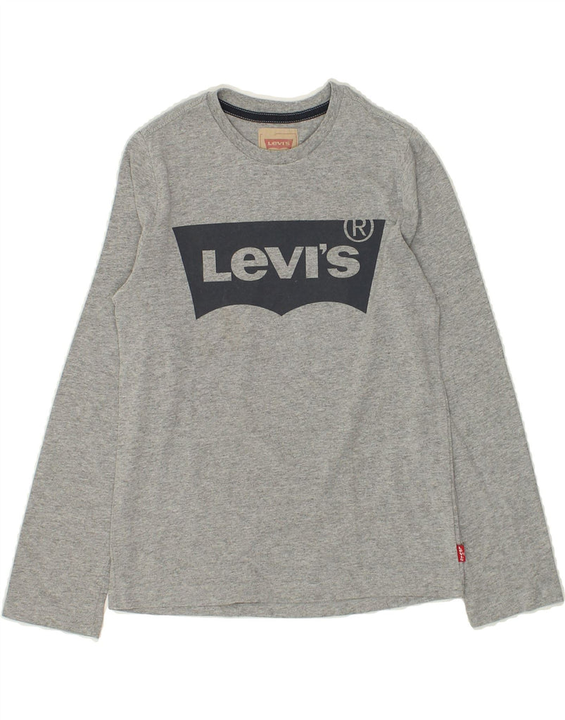 LEVI'S Boys Graphic Top Long Sleeve 9-10 Years Grey Cotton | Vintage Levi's | Thrift | Second-Hand Levi's | Used Clothing | Messina Hembry 