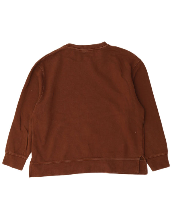 Topshop Mens Loose Fit Sweatshirt Jumper Small Brown Cotton