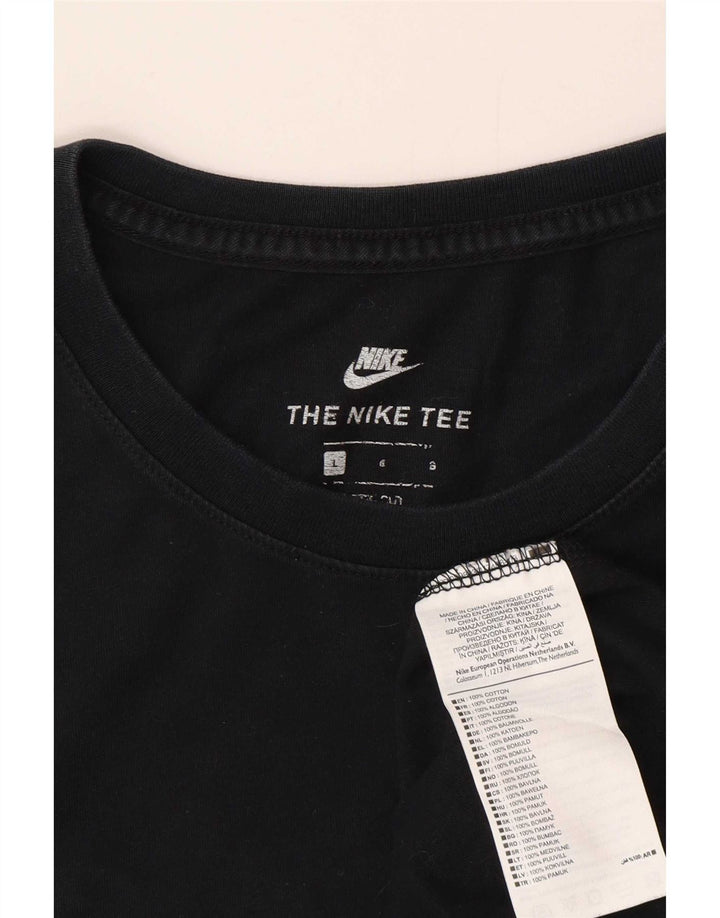 Nike Mens Graphic T-Shirt Top Large Black Cotton