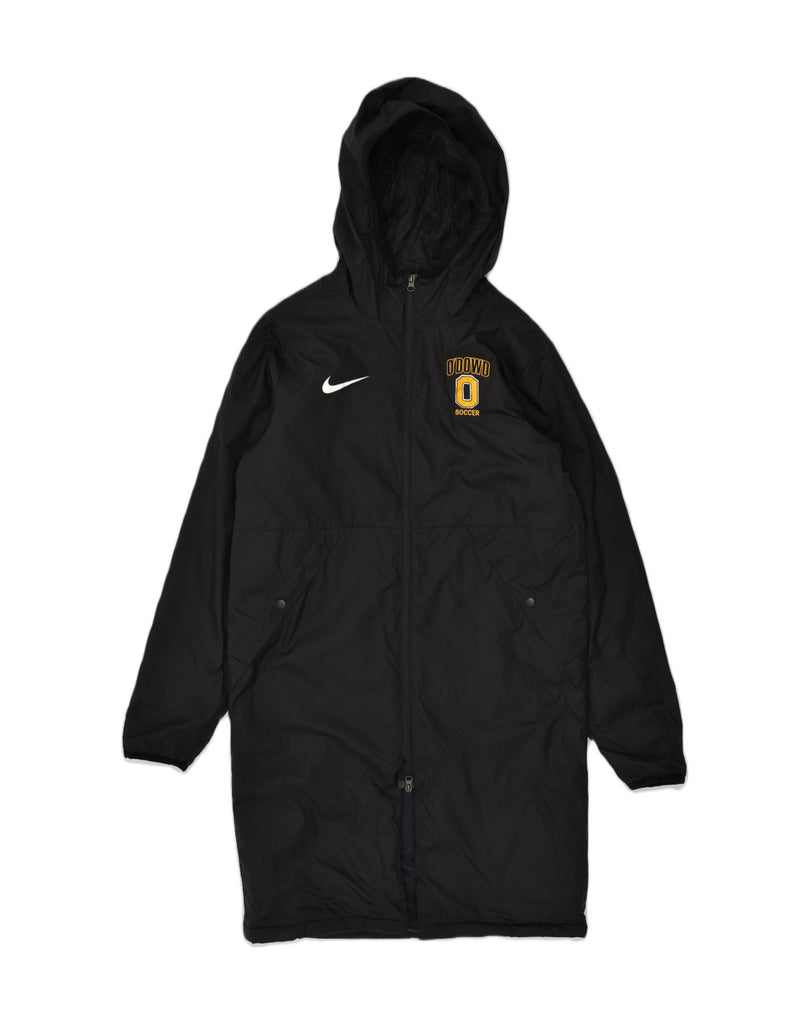 NIKE Mens O'Dowd Soccer Hooded Windbreaker Coat UK 36 Small Black | Vintage Nike | Thrift | Second-Hand Nike | Used Clothing | Messina Hembry 