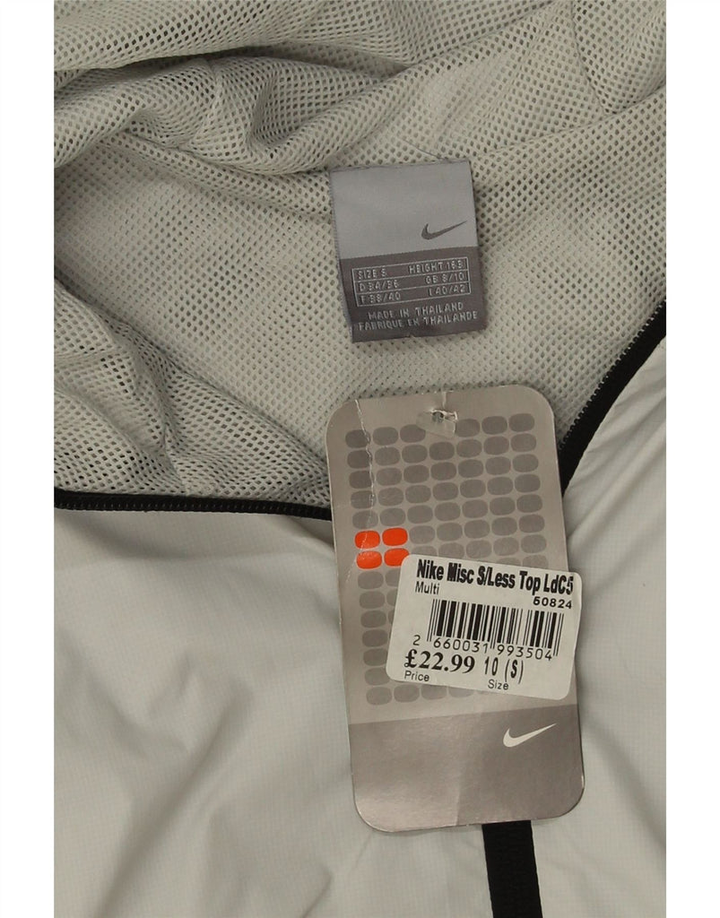 NIKE Womens Sleeveless Hooded Pullover Tracksuit Top UK 8/10 Small Grey Vintage Nike and Second-Hand Nike from Messina Hembry 