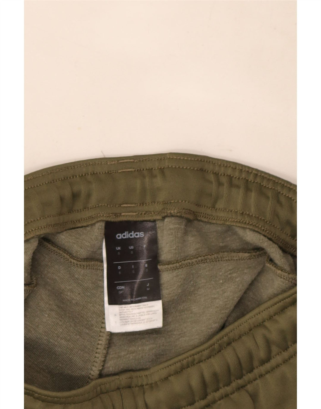 Adidas Mens Tracksuit Trousers Joggers Small Khaki Polyester