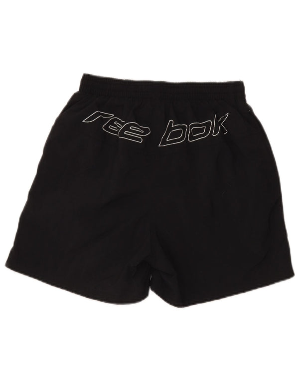 REEBOK Mens Graphic Sport Shorts XS Black Nylon