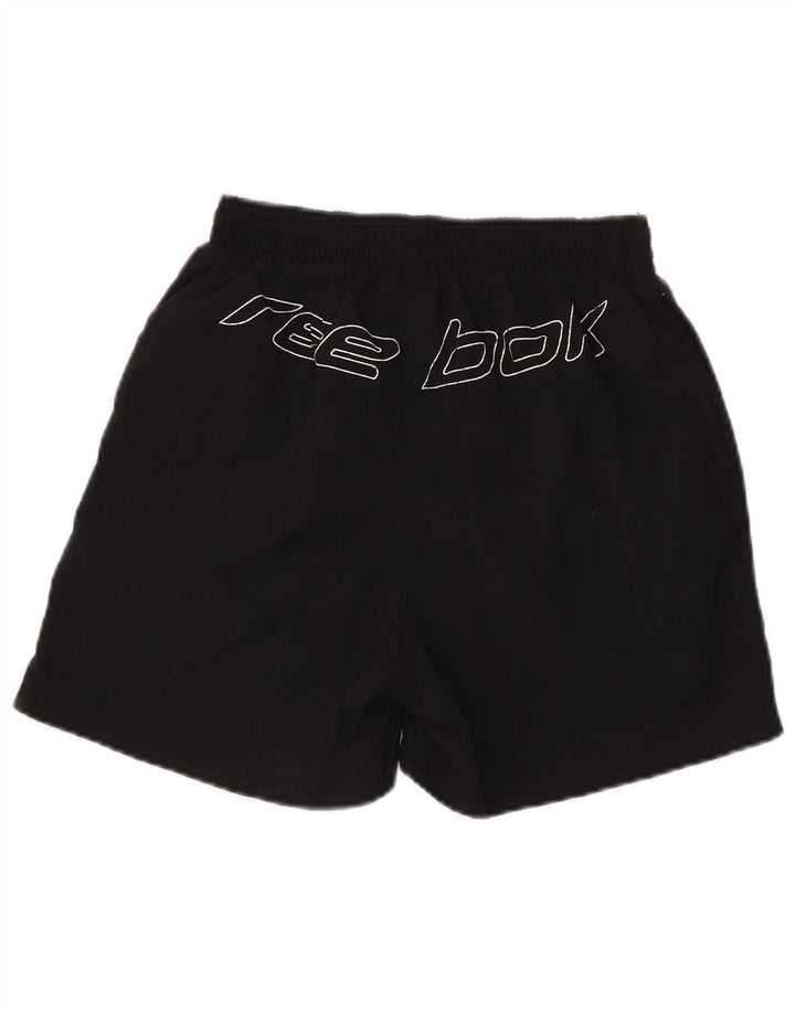 REEBOK Mens Graphic Sport Shorts XS Black Nylon