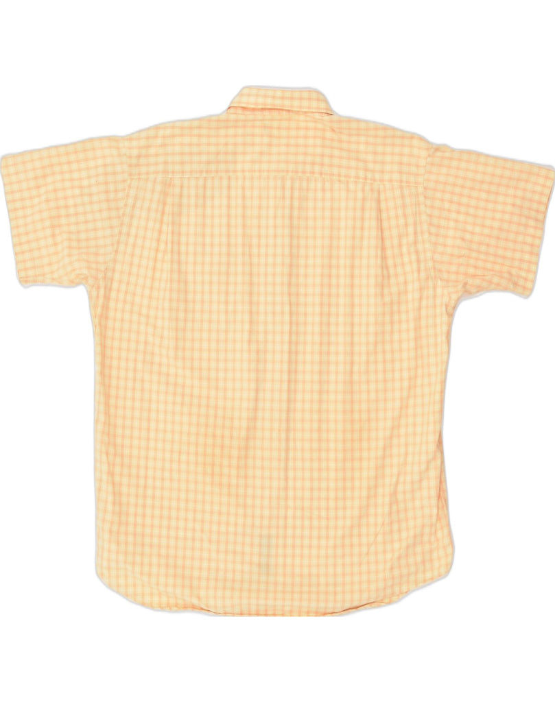 NAUTICA Mens Short Sleeve Shirt Large Yellow Check Cotton | Vintage Nautica | Thrift | Second-Hand Nautica | Used Clothing | Messina Hembry 