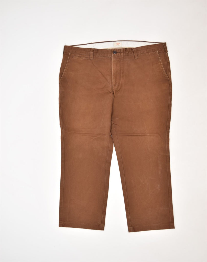 DOCKERS Mens Cropped Trousers W36 L27 Brown Cotton | Vintage | Thrift | Second-Hand | Used Clothing | Messina Hembry 