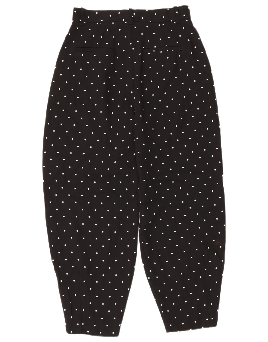 Zara Womens Harem Trousers Small W26 L26 Black Polka Dot
