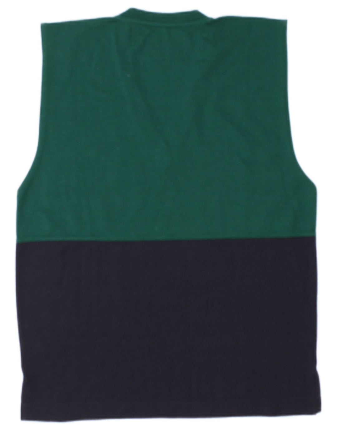 Club Voltaire Mens Vest Tank Top Medium Green Colourblock Wool
