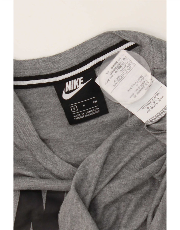 Nike Mens Graphic T-Shirt Top Small Grey Flecked Polyester
