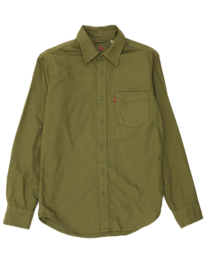 Levi's Mens Standard Fit Shirt Small Khaki Cotton