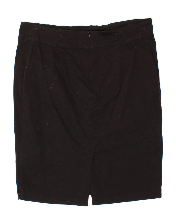 BENETTON Womens Pencil Skirt IT 46 Large W36  Black Cotton Vintage Benetton and Second-Hand Benetton from Messina Hembry 