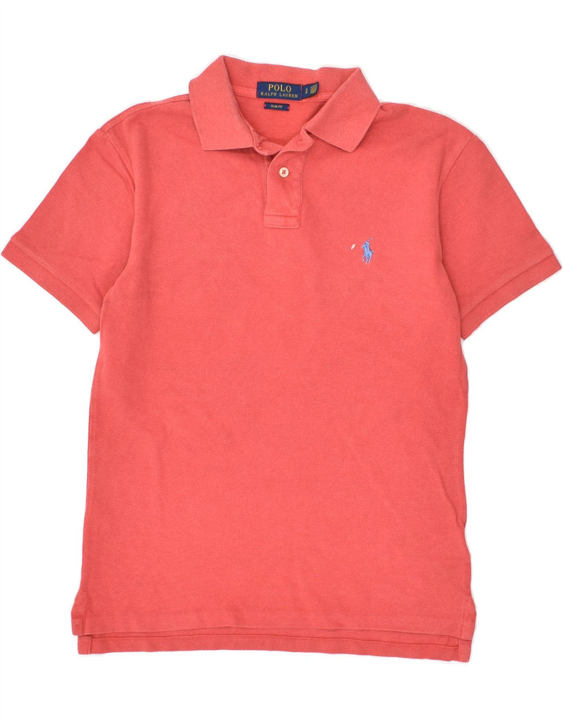 POLO RALPH LAUREN Mens Slim Fit Polo Shirt Small Red Cotton | Vintage Polo Ralph Lauren | Thrift | Second-Hand Polo Ralph Lauren | Used Clothing | Messina Hembry 