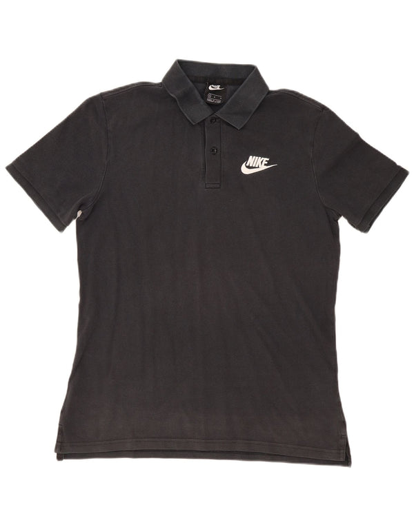 Nike Mens Polo Shirt Medium Black Cotton