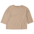 Zara Womens Trafaluc Pullover Top 3/4 Sleeve UK 10 Small Beige Flecked