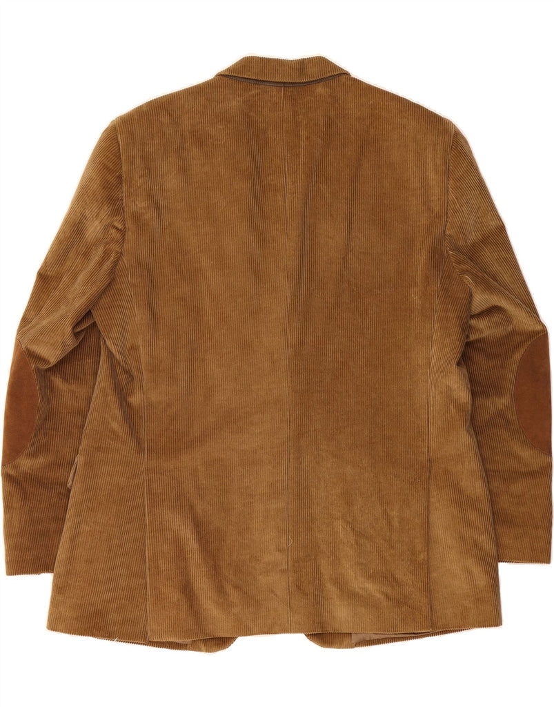 FACIS Mens Corduroy 3 Button Blazer Jacket IT 54 2XL Brown Viscose Vintage Facis and Second-Hand Facis from Messina Hembry 