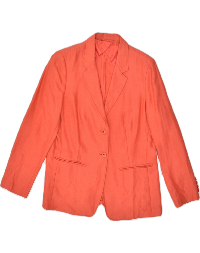 MAX MARA Womens 2 Button Blazer Jacket UK 14 Large Red Cupro | Vintage Max Mara | Thrift | Second-Hand Max Mara | Used Clothing | Messina Hembry 