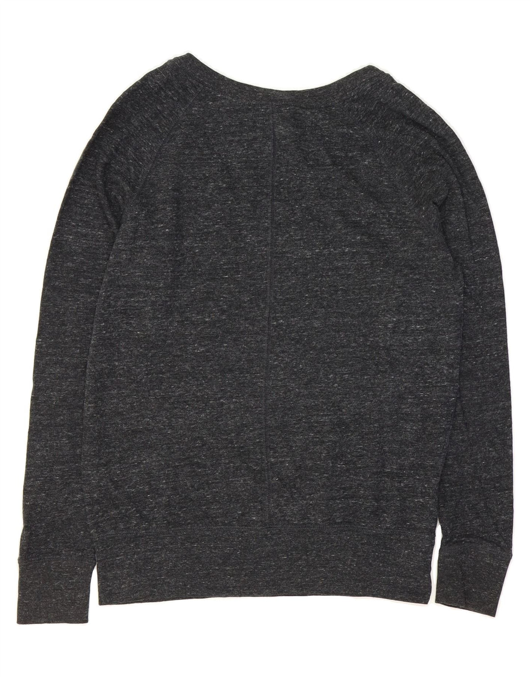 NIKE Womens Sweatshirt Jumper UK 10 Small Grey Flecked Polyester Vintage Nike and Second-Hand Nike from Messina Hembry 