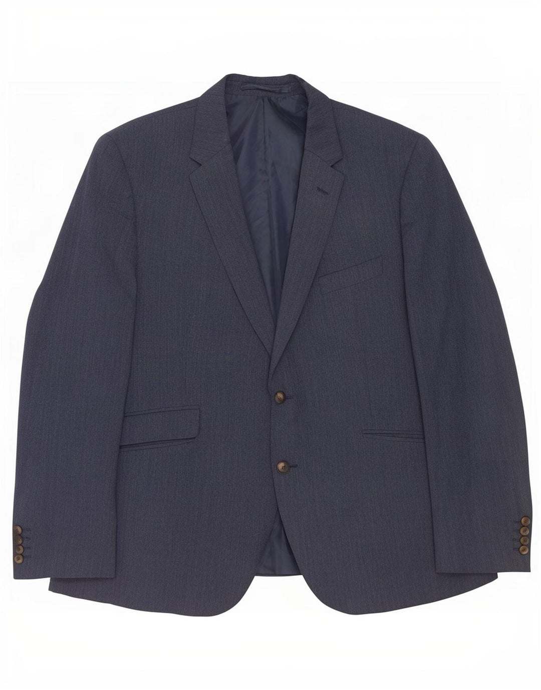 Marks & Spencer Mens Tailored Fit 2 Button Blazer Jacket UK 46 XL Navy Blue