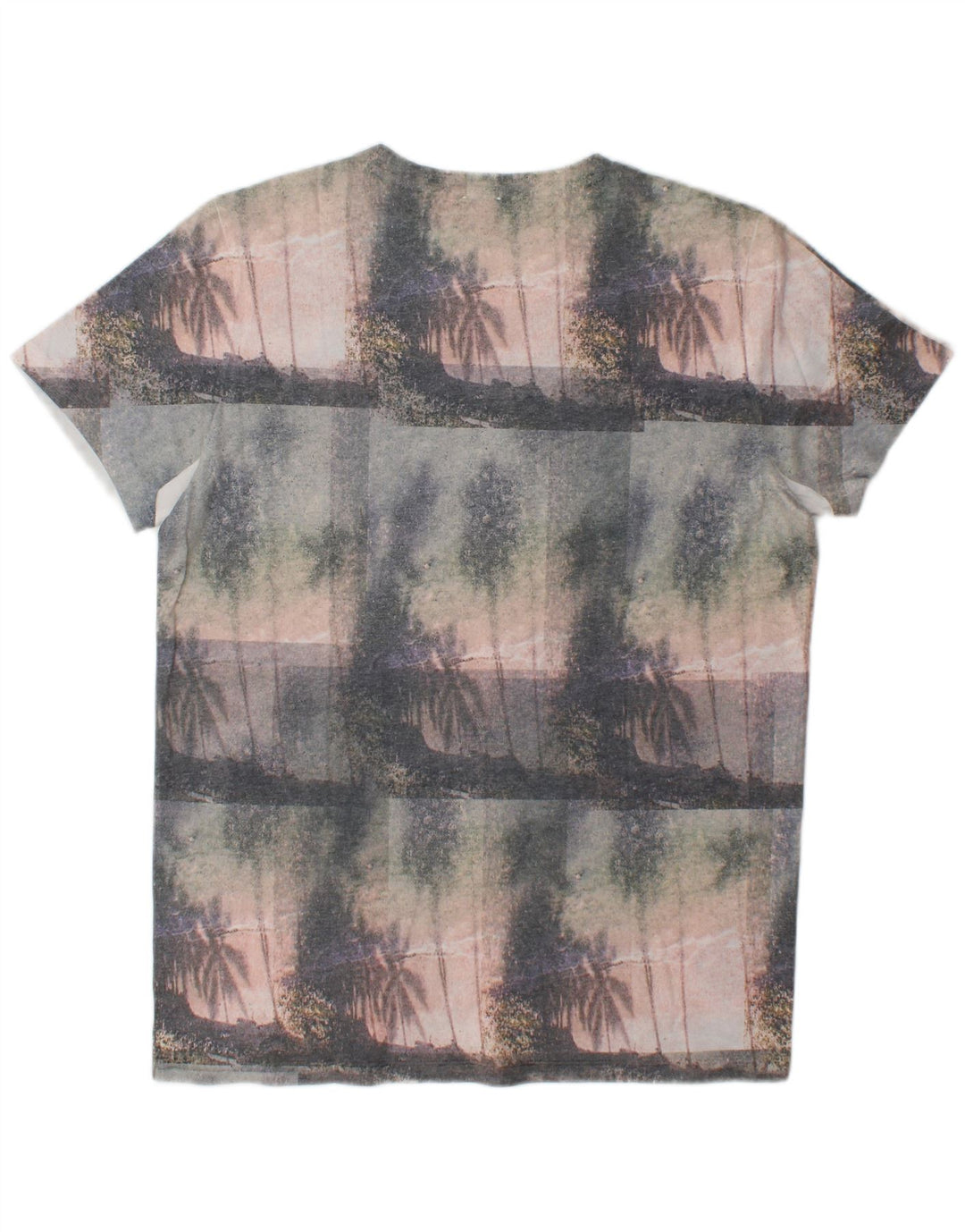 Hugo Boss Mens Abstract Pattern T-Shirt Top XL Multicoloured Polyester