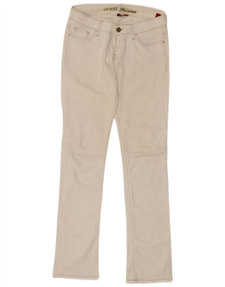 Guess Womens Skinny Jeans W27 L34 White Cotton