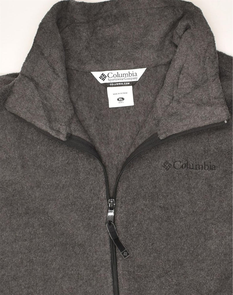 COLUMBIA Mens Fleece Gilet UK 42 XL Grey Polyester | Vintage Columbia | Thrift | Second-Hand Columbia | Used Clothing | Messina Hembry 