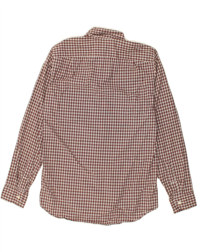 J. CREW Mens Shirt Small Maroon Check Cotton | Vintage J. Crew | Thrift | Second-Hand J. Crew | Used Clothing | Messina Hembry 