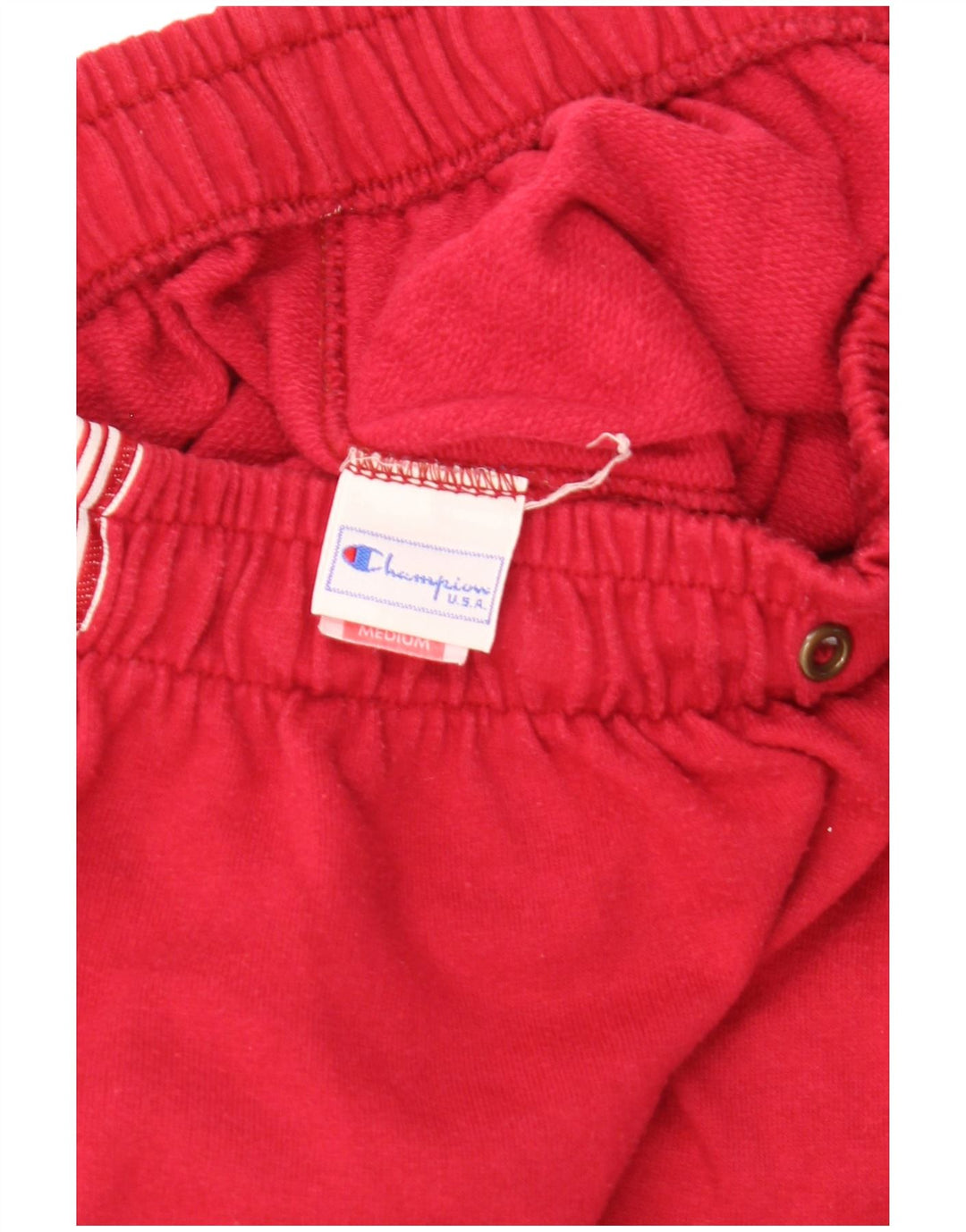 Champion Womens Graphic Tracksuit Trousers UK 12 Medium Red Colourblock