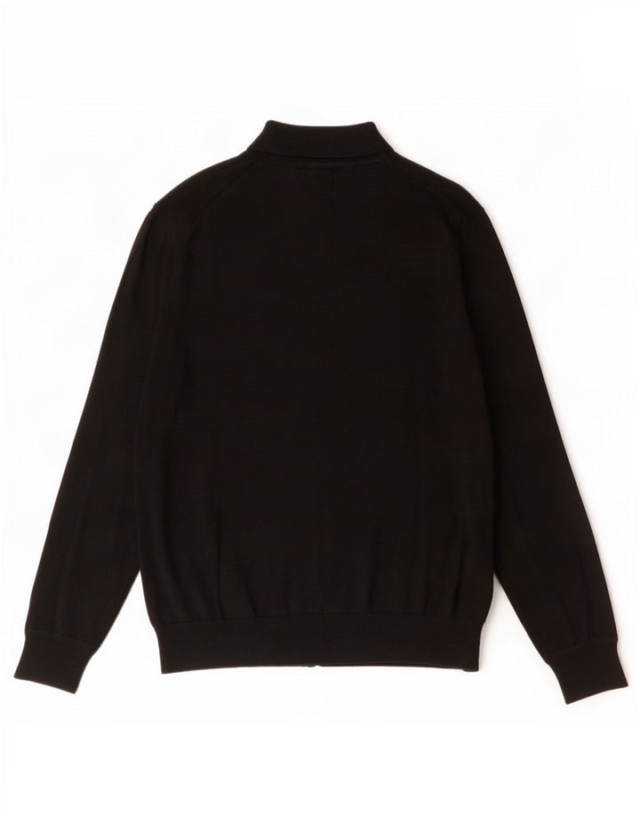 Marks & Spencer Mens Cardigan Sweater Large Black Merino Wool