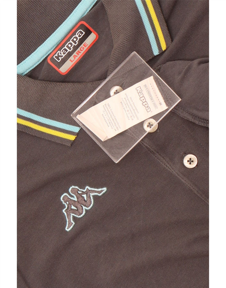 Kappa Mens Polo Shirt Large Grey Cotton