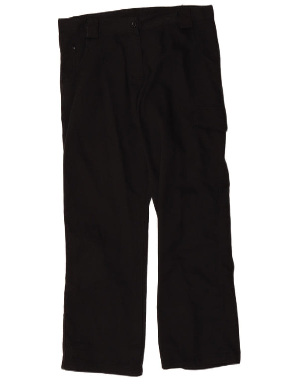 Dickies Womens Straight Cargo Trousers UK 12 Medium W36 L31 Black Polyester